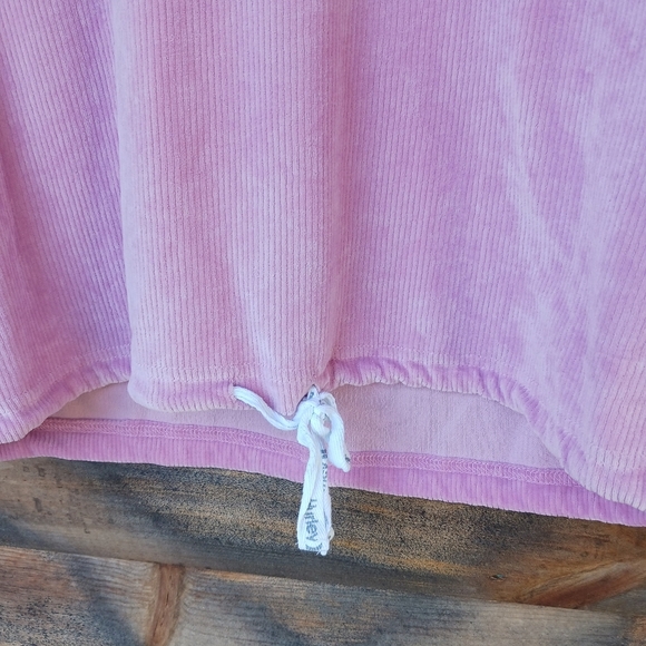 Hurley Pink Plush Velvet Ribbed Long Sleeve Casual  Loungewear Set Womens Sz S - Picture 5 of 8